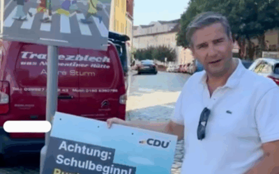 Plakataktion zum Schulstart: CDU Rostock setzt Zeichen für sichere Schulwege